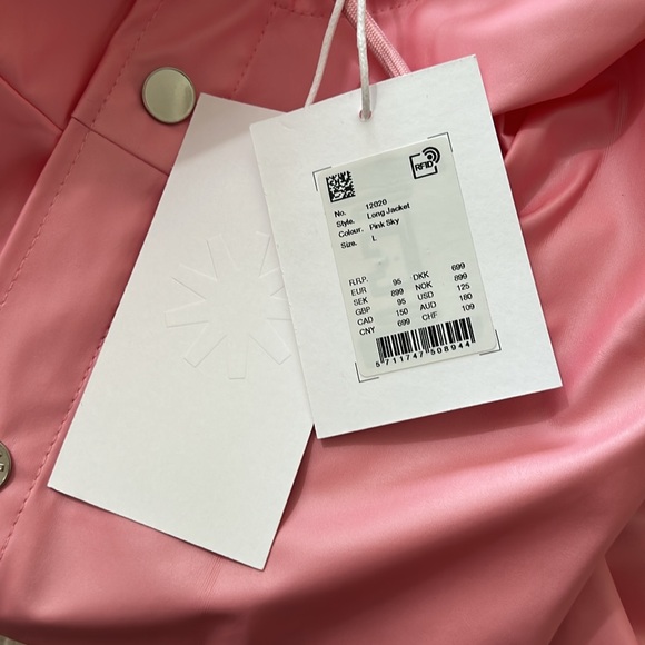 RAINS Pink Sky Long Jacket - Picture 10 of 10